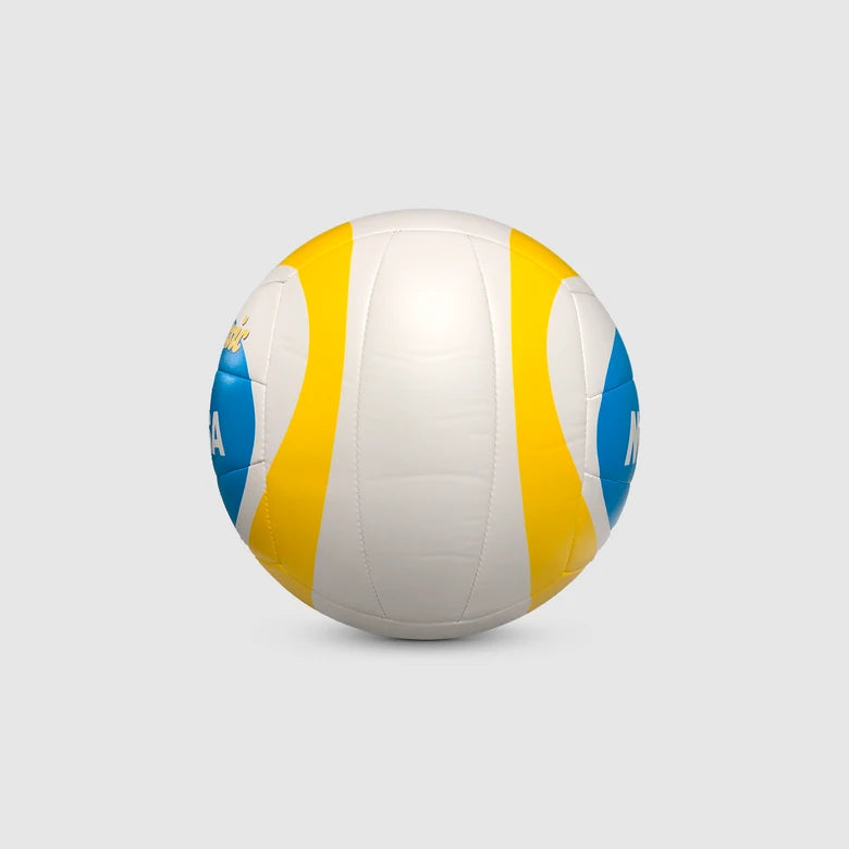 Bola de Vôlei de Praia Mikasa BV543-YSB Branco, Amarelo e Azul